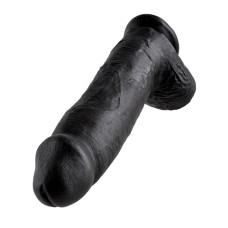 King Cock 12 Inch Cock With Balls - Black King Cock 12 Inch Cock With Balls - Black