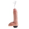 King Cock 8 Inch Squirting Cock With Balls - Light