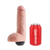 King Cock 8 Inch Squirting Cock With Balls - Light