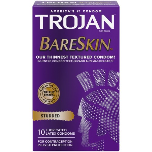 Trojan Studded Bareskin - 10 Pack Trojan Studded Bareskin - 10 Pack