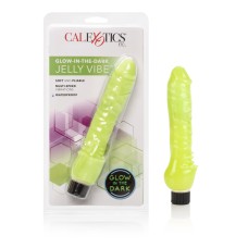 Glow-in-the-Dark Jelly Penis Vibe 7 Inches - Green Glow-in-the-Dark Jelly Penis Vibe 7 Inches - Green