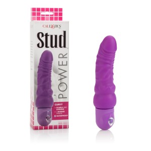 Waterproof Power Stud Curvy Dong - Purple Waterproof Power Stud Curvy Dong - Purple
