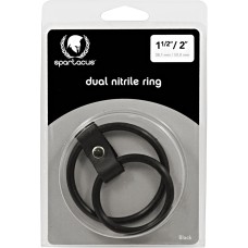 Nitrile Dual Cock Ring - Black Nitrile Dual Cock Ring - Black