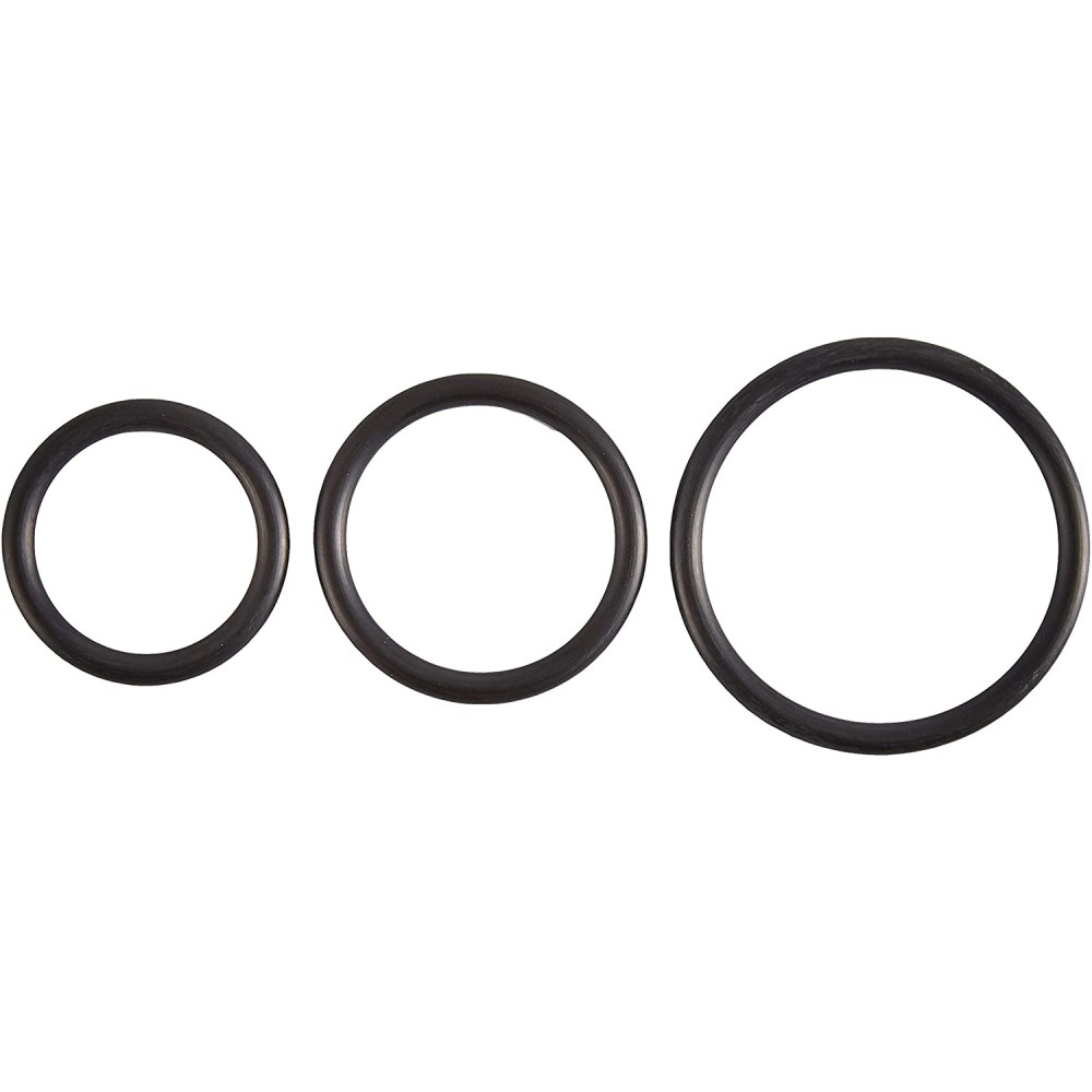 Rubber Cock Ring Set - Black