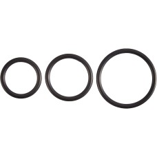 Rubber Cock Ring Set - Black Rubber Cock Ring Set - Black