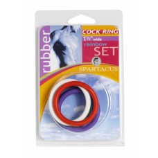 Rubber C-Ring Set - 1.5 Inches - Rainbow Rubber C-Ring Set - 1.5 Inches - Rainbow