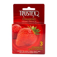 Trustex Flavored Lubricated Condoms - 3 Pack - Strawberry Trustex Flavored Lubricated Condoms - 3 Pack - Strawberry