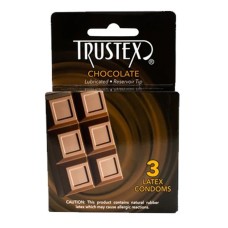 Trustex Flavored Lubricated Condoms - 3 Pack - Chocolate Trustex Flavored Lubricated Condoms - 3 Pack - Chocolate