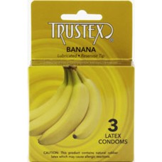 Trustex Flavored Lubricated Condoms - 3 Pack - Banana Trustex Flavored Lubricated Condoms - 3 Pack - Banana