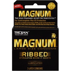 Trojan Magnum Ribbed - 3 Pack Trojan Magnum Ribbed - 3 Pack