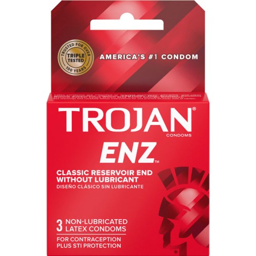 Trojan Enz Non-Lubricated Condoms - 3 Pack Trojan Enz Non-Lubricated Condoms - 3 Pack