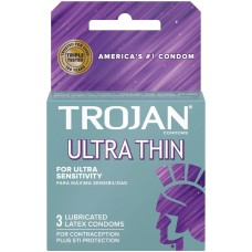 Trojan Sensitivity Ultra Thin Lubricated Condoms - 3 Pack Trojan Sensitivity Ultra Thin Lubricated Condoms - 3 Pack