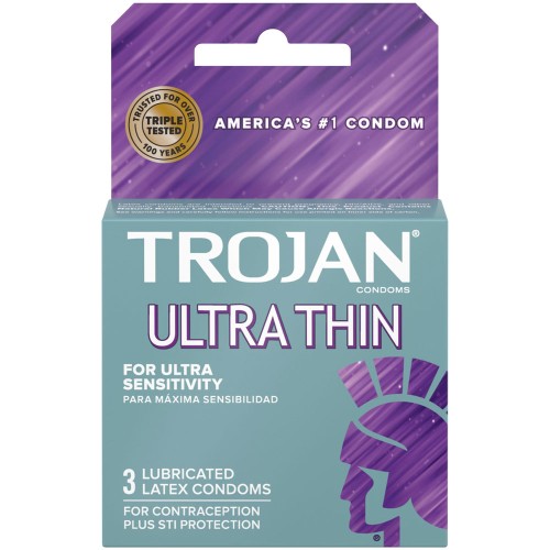 Trojan Sensitivity Ultra Thin Lubricated Condoms - 3 Pack Trojan Sensitivity Ultra Thin Lubricated Condoms - 3 Pack