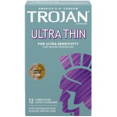 Trojan Sensitivity Ultra Thin Lubricated Condoms - 12 Pack Trojan Sensitivity Ultra Thin Lubricated Condoms - 12 Pack