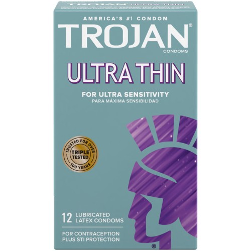 Trojan Sensitivity Ultra Thin Lubricated Condoms - 12 Pack Trojan Sensitivity Ultra Thin Lubricated Condoms - 12 Pack
