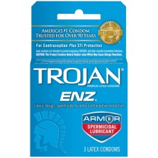 Trojan Enz Armor Spermicidal Lubricated Condoms - 3 Pack Trojan Enz Armor Spermicidal Lubricated Condoms - 3 Pack