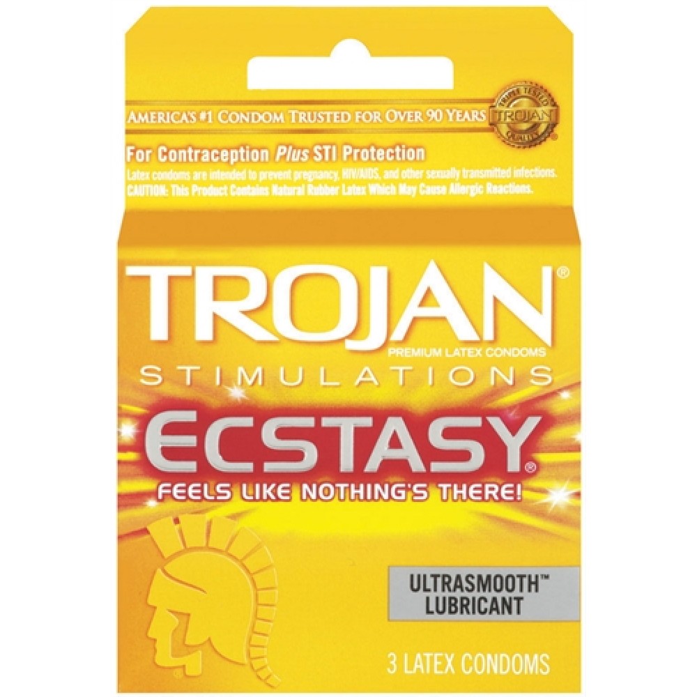 Trojan Ultra Ribbed Ecstasy - 3 Pack