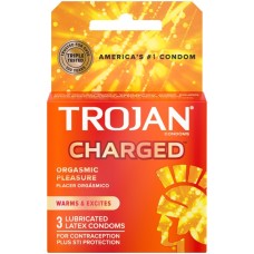 Trojan Intensified Charged Orgasmic Pleasure Condoms - 3 Pack Trojan Intensified Charged Orgasmic Pleasure Condoms - 3 Pack