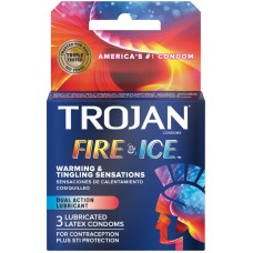 Trojan Fire and Ice Dual Action Lubricated Condoms - 3 Pack Trojan Fire and Ice Dual Action Lubricated Condoms - 3 Pack
