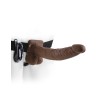 Fetish Fantasy Series 9-Inch Vibrating Hollow Strap-on With Balls - Brown