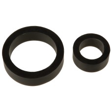 Titanmen Cock Ring Platinum Silicone Double Pack - Black Titanmen Cock Ring Platinum Silicone Double Pack - Black