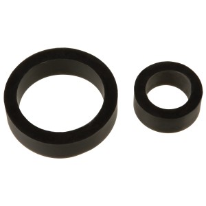 Titanmen Cock Ring Platinum Silicone Double Pack - Black Titanmen Cock Ring Platinum Silicone Double Pack - Black