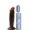 Afro American Whoppers 6 Inch Vibrating Dong With Bullet - Brown