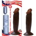 Afro American Whoppers 6 Inch Vibrating Dong With Bullet - Brown