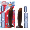 Afro American Whoppers 6 Inch Vibrating Dong With Bullet - Brown