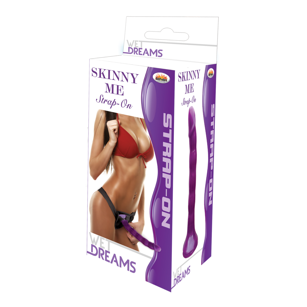 Wet Dreams Skinny Me Strap-on - Purple