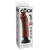 King Cock 8-Inch Vibrating Cock - Brown
