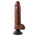 King Cock 10-Inch Vibrating Cock With Balls - Brown