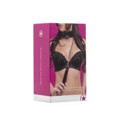 Reversible Collar With Leash - Pink Reversible Collar With Leash - Pink