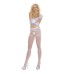Sheer Crotchless Pantyhose - 1x/3x - White Sheer Crotchless Pantyhose - 1x/3x - White