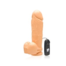 9 Inch Thick Cock W/balls and Egg With Suction - Vanilla 9 Inch Thick Cock W/balls and Egg With Suction - Vanilla