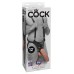 King Cock 12 Inch Hollow Strap-on Suspender System - Flesh