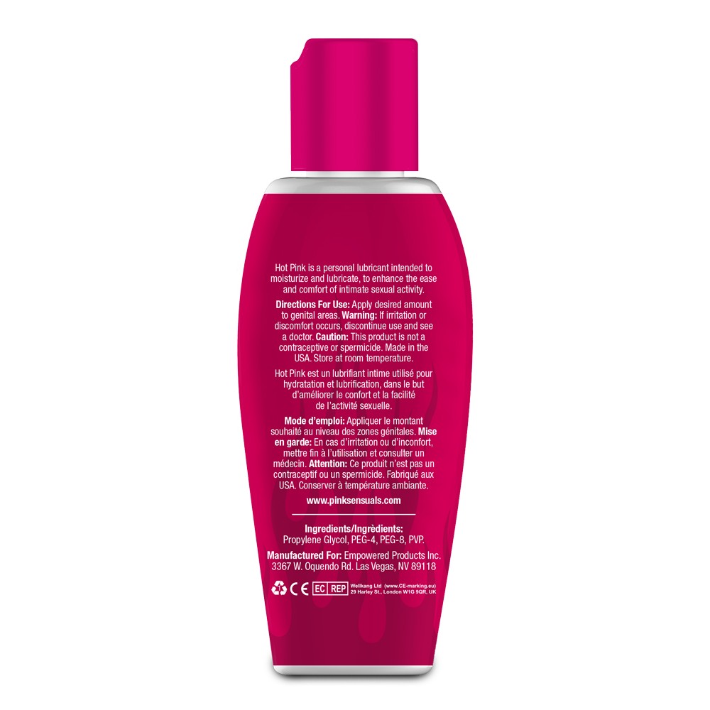 Hot Pink Warming Lubricant for Women - 2.8 Oz. 80 ml