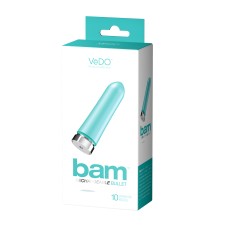 Bam Rechargeable Bullet - Tease Me Turquoise Bam Rechargeable Bullet - Tease Me Turquoise