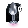 The 9's the Silver Starter Bejeweled Stainless Steel Plug - Pink