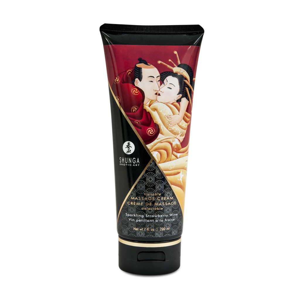 Kissable Massage Cream - Sparkling Strawberry Wine - 7 Fl. Oz. / 200 ml