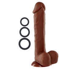 9 Inch Silicone Pro Odorless Dong - Brown 9 Inch Silicone Pro Odorless Dong - Brown
