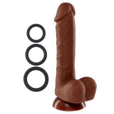 7 Inch Silicone Pro Odorless Dong - Brown 7 Inch Silicone Pro Odorless Dong - Brown