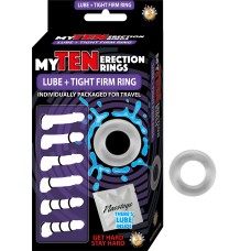 My Ten Erection Rings Lube + Tight Firm Ring - Clear My Ten Erection Rings Lube + Tight Firm Ring - Clear