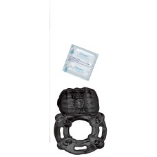Vibrating Ring Black Pulsating Erection Keeper - Black
