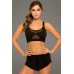 Strike Score More Sports Bra With Netting Inserts  - Large -  Black