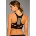 Strike Score More Sports Bra With Netting Inserts  - Large -  Black