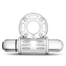 Stay Hard 10 Function Vibrating Bull Ring - Clear Stay Hard 10 Function Vibrating Bull Ring - Clear