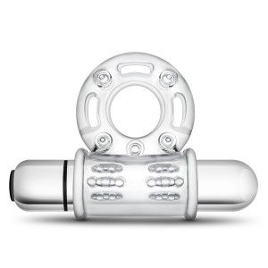 Stay Hard 10 Function Vibrating Bull Ring - Clear Stay Hard 10 Function Vibrating Bull Ring - Clear