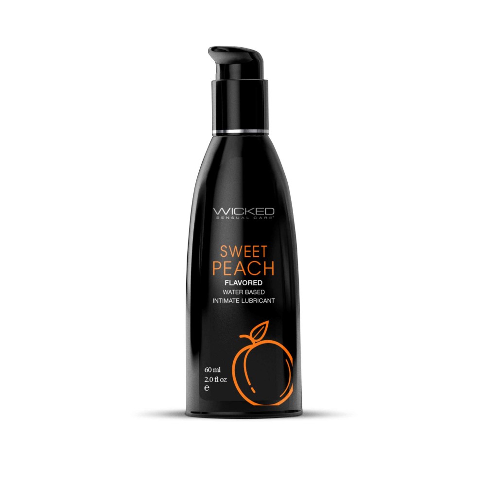 Aqua Sweet Peach Flavored Water Based Intimate Lubricant - 2 Fl. Oz.