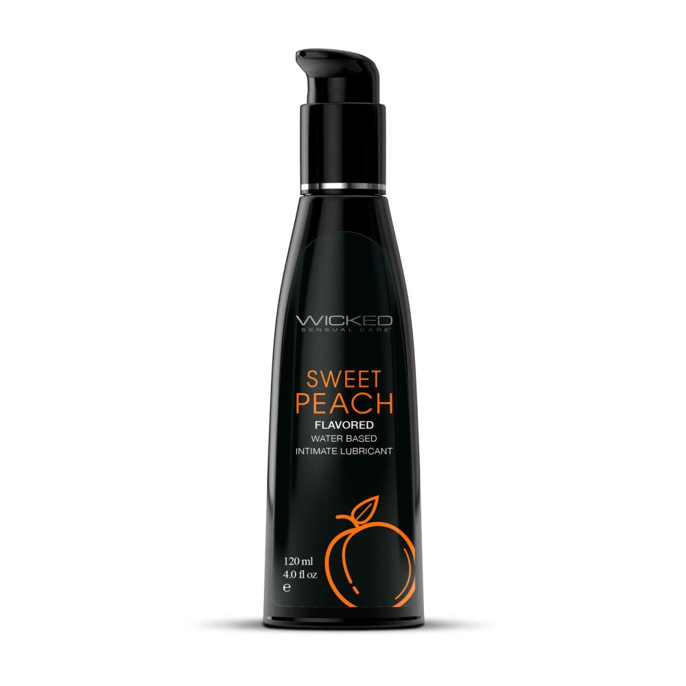 Aqua Sweet Peach Flavored Water Based Intimate Lubricant - 4 Fl. Oz.